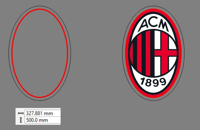 Lámpara LED AC Milan - 50x32cm