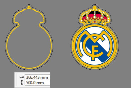 Lámpara LED Real Madrid - 50x36cm