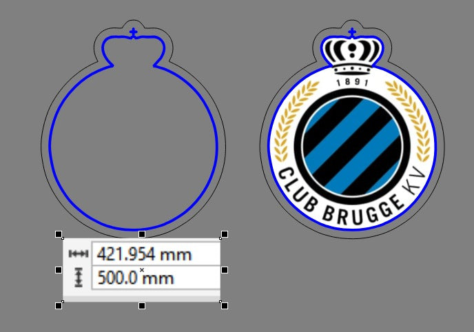 Lámpara LED Club Brugge - 50x42cm